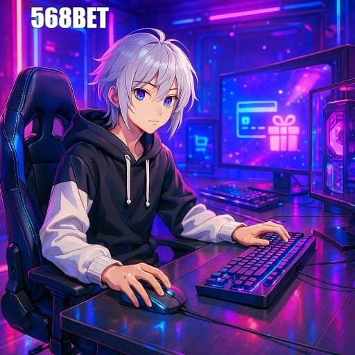 Imagem promocional da 568BET mostrando a plataforma e suas vantagens